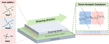 Graphical abstract: Enhancing charge transport in isoindigo-based donor–acceptor copolymers by combining ionic doping with polar alkoxy side chains