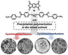 Graphical abstract: Self-assembly of semiaromatic poly(amic acid) into flower-like microparticles via one-step precipitation polymerization