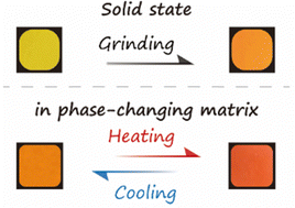 Graphical abstract: Visible light excited and temperature-responsive phosphorescent system in a phase-changing matrix