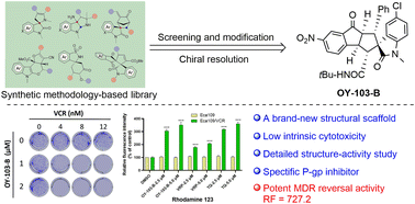 Graphical abstract: Discovery of new tricyclic spiroindole derivatives as potent P-glycoprotein inhibitors for reversing multidrug resistance enabled by a synthetic methodology-based library