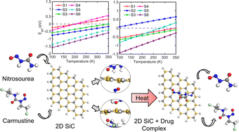 Graphical abstract: First-principles study of a SiC nanosheet as an effective material for nitrosourea and carmustine anti-cancer drug delivery