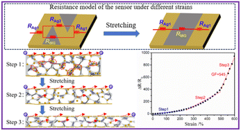 Graphical abstract: A high stretchability fiber based on a synergistic three-dimensional conductive network for wide-range strain sensing