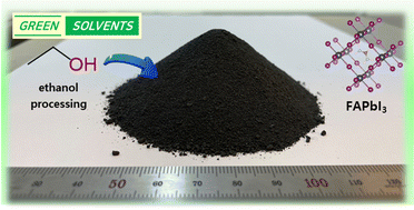 Graphical abstract: Ethanol purification enables high-quality α-phase FAPbI3 perovskite microcrystals for commercial photovoltaic applications