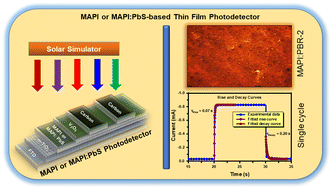 Graphical abstract: High-performance CH3NH3PbI3:PbS nanorod-based photodetectors fabricated using a slot die technique