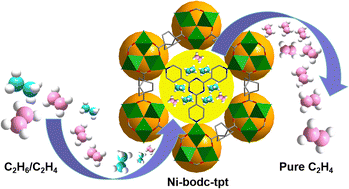 Graphical abstract: A pacs-type metal–organic framework with high adsorption capacity for inverse C2H6/C2H4 separation