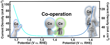Graphical abstract: Exquisitely regulated CeO2/Co(OH)2 electrocatalysts for enhanced oxygen evolution reaction
