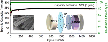 Graphical abstract: Highly crystalline graphite nanofibers as an anode for high-performance potassium-ion batteries