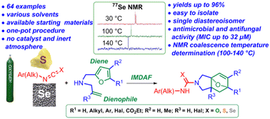 Graphical abstract: The short route to chalcogenurea-substituted 3a,6-epoxyisoindoles via an intramolecular Diels–Alder furan (IMDAF) reaction. Antibacterial and antifungal activity