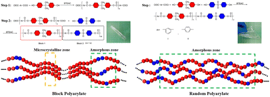 Graphical abstract: Reaction strategies of bisphenol A derivatives to regulate the microstructure of polyarylates: synthesis of bisphenol S/bisphenol A random polyarylates and block polyarylates