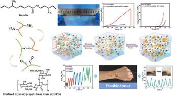 Graphical abstract: A fully biobased tough hydrogel derived from guar gum and gelatin as a flexible sensor