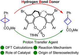 Graphical abstract: Theoretical investigation of a chiral Brønsted acid (CBA)-catalyzed isomerization reaction of BCB: mechanism and origin of stereoselectivity