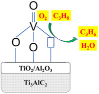 Graphical abstract: Revealing the mechanism of VOx/Ti3AlC2 for the dehydrogenation of propane