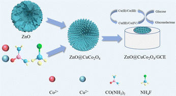 Graphical abstract: A novel hierarchical flower-like ZnO@CuCo2O4 core–shell nanorod composite for non-enzymatic glucose sensing