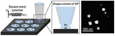 Graphical abstract: Facet-controlled electrosynthesis of nanoparticles by combinatorial screening in scanning electrochemical cell microscopy