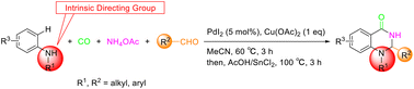 Graphical abstract: Pd(ii)-catalyzed cascade annulation of N-substituted anilines with CO, NH4OAc and aldehydes to N1-substituted 2,3-dihydroquinazolin-4(1H)-ones