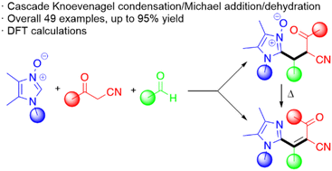 Graphical abstract: Three-component cascade reaction of 3-ketonitriles, 2-unsubstituted imidazole N-oxides, and aldehydes