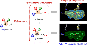 Graphical abstract: Hydroboration of vinylsilanes providing diversity-oriented hydrophobic building blocks for biofunctional molecules