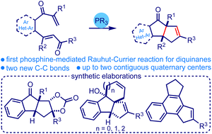 Graphical abstract: Phosphine-promoted intramolecular Rauhut–Currier/Wittig reaction cascade to access (hetero)arene-fused diquinanes