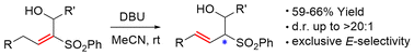 Graphical abstract: Diastereoselective β-hydroxy vinylsulfone isomerizations