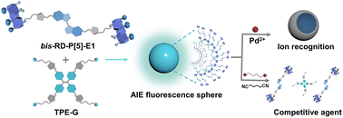 Graphical abstract: A luminescent supramolecular polymer based on a stiff-stilbene bridged pillar[5]arene as a Pd2+-responsive smart material