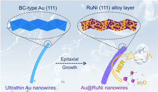 Graphical abstract: Ultrathin core–shell Au@RuNi nanowires for superior electrocatalytic hydrogen evolution