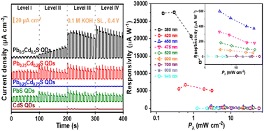 Graphical abstract: Ternary Pb1−xCdxS quantum dot-based UV-vis-NIR photoelectrochemical photodetection with superior photoresponsivity and detectivity