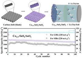 Graphical abstract: Co-nucleated Co doped SnO2/SnS2 heterostructures to facilitate diffusion towards high-performance Li and Na ion storage