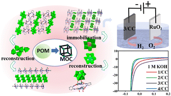 Graphical abstract: Reconstruction and immobilization of polymolybdate induced by metal–organic coordination units for enhanced electrocatalytic hydrogen generation