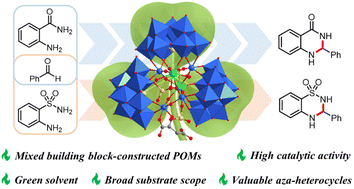 Graphical abstract: Praseodymium–selenium connecting selenotungstate containing mixed building blocks for catalytic synthesis of aza-heterocycles