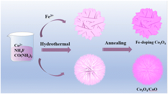 Graphical abstract: Nanosheet floral clusters of Fe-doped Co3O4 for high-performance supercapacitors