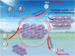 Graphical abstract: Highly selective removal of thiophene from benzene by cucurbit[6]uril in both mixed vapors and solutions