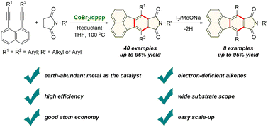 Graphical abstract: Concise synthesis of succinimide-fused 1,3-cyclohexadienes via Co-catalyzed [2 + 2 + 2] cycloaddition of 1,6-diynes and maleimides