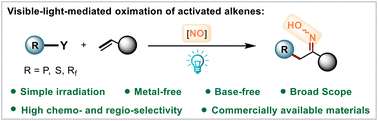 Graphical abstract: A general photochemical strategy for the oximation of activated alkenes without a catalyst