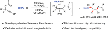 Graphical abstract: Palladium(ii)-catalyzed 1,3-heteroaryl acyloxylation of propargylic electrophiles