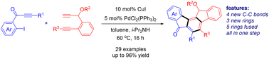 Graphical abstract: Access to indenofluorene skeletons via Pd-catalyzed sequential reaction involving cyclization of indenone–allenyne intermediates