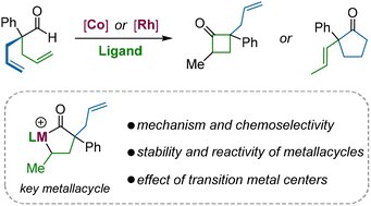 Graphical abstract: Understanding the influence of metal centers on the mechanism and chemoselectivity of transition-metal-catalyzed cyclizations of dienyl aldehydes