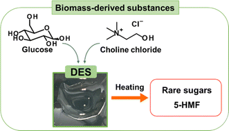 Graphical abstract: The possibility of chemical transformation of glucose in choline chloride/glucose deep eutectic solvent with thermal instability