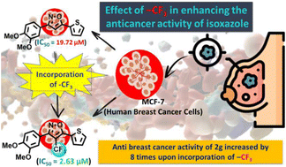 Graphical abstract: Exploring the impact of trifluoromethyl (–CF3) functional group on the anti-cancer activity of isoxazole-based molecules: design, synthesis, biological evaluation and molecular docking analysis