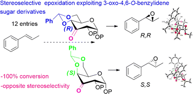 Graphical abstract: Stereoselective Shi-type epoxidation with 3-oxo-4,6-O-benzylidene pyranoside catalysts: unveiling the role of carbohydrate skeletons