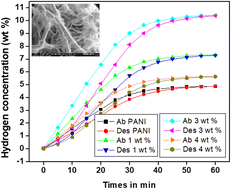 Graphical abstract: Agile soft template array fabrication of one-dimensional (1D) polyaniline nanocomposite fibers for hydrogen storage