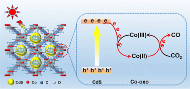 Graphical abstract: Enhanced photocatalytic CO2 conversion of a CdS/Co-BDC nanocomposite via Co(ii)/Co(iii) redox cycling