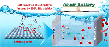 Graphical abstract: A self‐regulated shielding layer induced by an electrolyte additive for alkaline Al–air batteries