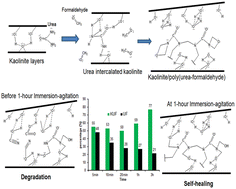 Graphical abstract: Synthesis of an exfoliated kaolinite–poly(urea–formaldehyde) nanocomposite