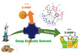Graphical abstract: Optimizing 5-hydroxymethylfurfural production from biomass carbohydrates: ionic liquid-catalyzed pathways in deep eutectic solvents under sonication and thermal conditions