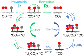 Graphical abstract: Reversible and irreversible reaction mechanisms of Li–CO2 batteries