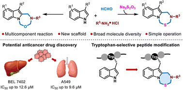 Graphical abstract: A multicomponent reaction for modular assembly of indole-fused heterocycles