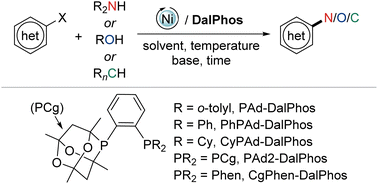 Graphical abstract: The development of cage phosphine ‘DalPhos’ ligands to enable nickel-catalyzed cross-couplings of (hetero)aryl electrophiles