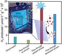 Graphical abstract: Enhanced photocatalytic hydrogen production efficiency using urea-derived carbon nitride in a continuous flow reactor