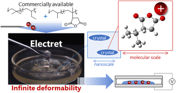 Graphical abstract: Facile preparation and charge retention mechanism of polymer-based deformable electret