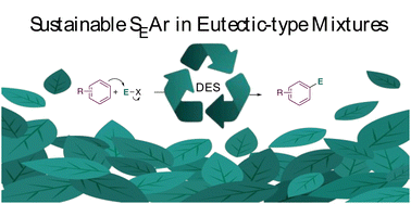 Graphical abstract: Electrophilic aromatic substitution in eutectic-type mixtures: from an old concept to new sustainable horizons